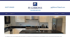 Desktop Screenshot of pjgibbons.co.uk